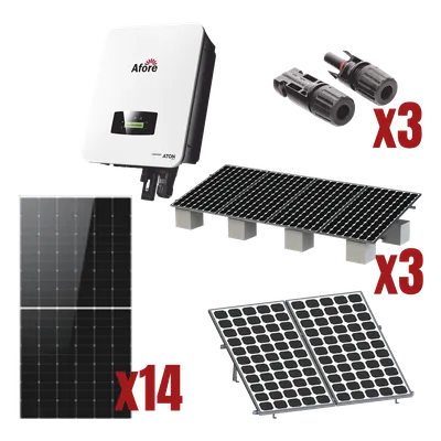 Kit solar AFORE HNS8000TLKIT1 de interconexión a red, 8 kW