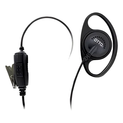 Micrófono-Audífono tipo Anillo / 40 lbs resistencia radio / 20 lbs audífono / Compatible Motorola EP450, DEP450, CP200D, XPR3000 y Hytera TC500/600/700