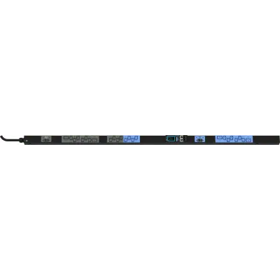 PDU Inteligente Enlogic / 24 Tomas (20) C13 + (4) C19 / 230 Vca Monofásico 32 A / 7.4 kVA / Medición y Switcheo por Toma / 2 Breakers 16 A / 0U Vertical 1.80 m (5.9 ft)