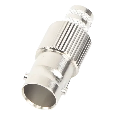 Conector Coaxial BNC Hembra / 75 Ohm / Anillo Plegable / RG-6/U / Níquel-Oro-Teflón / 25 mm
