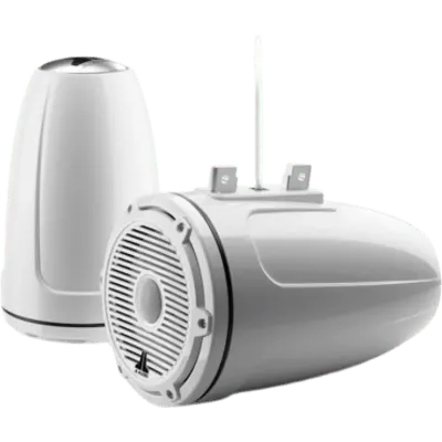 Par de Bocinas Cerradas para Torre / JL Audio M6 / 7.7" (196 mm) / Coaxial Cerrado / Rejilla Clásica Blanca / 100 W RMS / 91 dB / 45 Hz-25 kHz / 4 Ω / Tweeter Cúpula de Seda 25 mm (1 in) / Cono Polipropileno con Mica / Cable 16 AWG 3 m (10 ft)