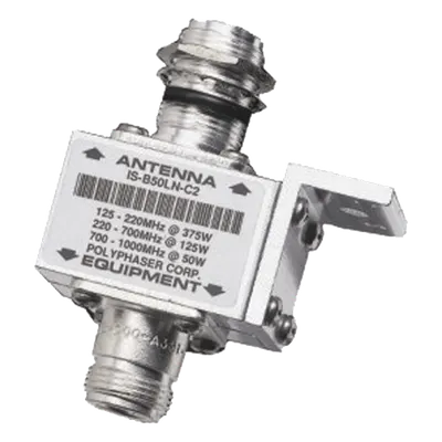 Protector coaxial RF POLYPHASER IS-B50LN-C2 de 10 MHz a 1 GHz