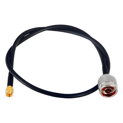 Jumper de 60 cm con Cable RG-58U-SYS, Conectores N Macho a SMA Macho Inverso.