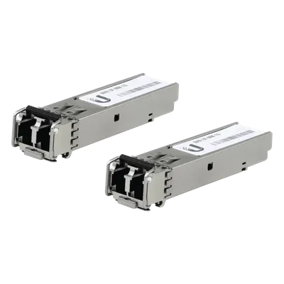 UFiber Módulo SFP, transceptor MiniGibic MultiModo 1.25 Gbps, distancia 550m, conectores LC, paquete de 2 piezas