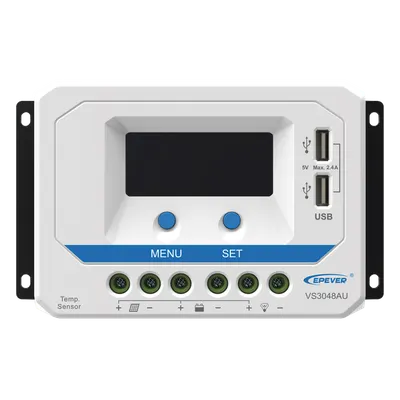 Controlador solar PWM EPEVER VS-3048-AU con pantalla LCD y 30A