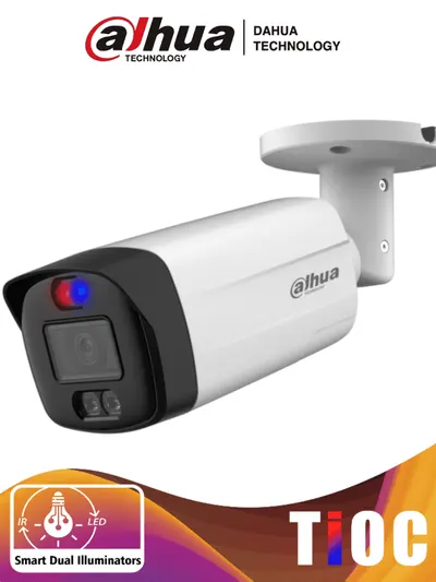 Cámara bullet Dahua DH-HAC-ME1509THN-A-PV-S2 de 5 MP con disuasión activa