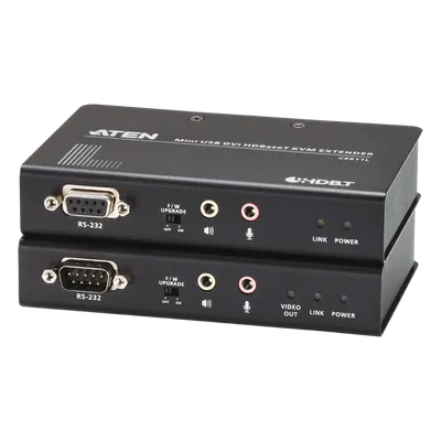 Extensor KVM / HDBaseT / DVI / USB 2.0 / RS-232 / 1920x1200 / 100m (328 pies)