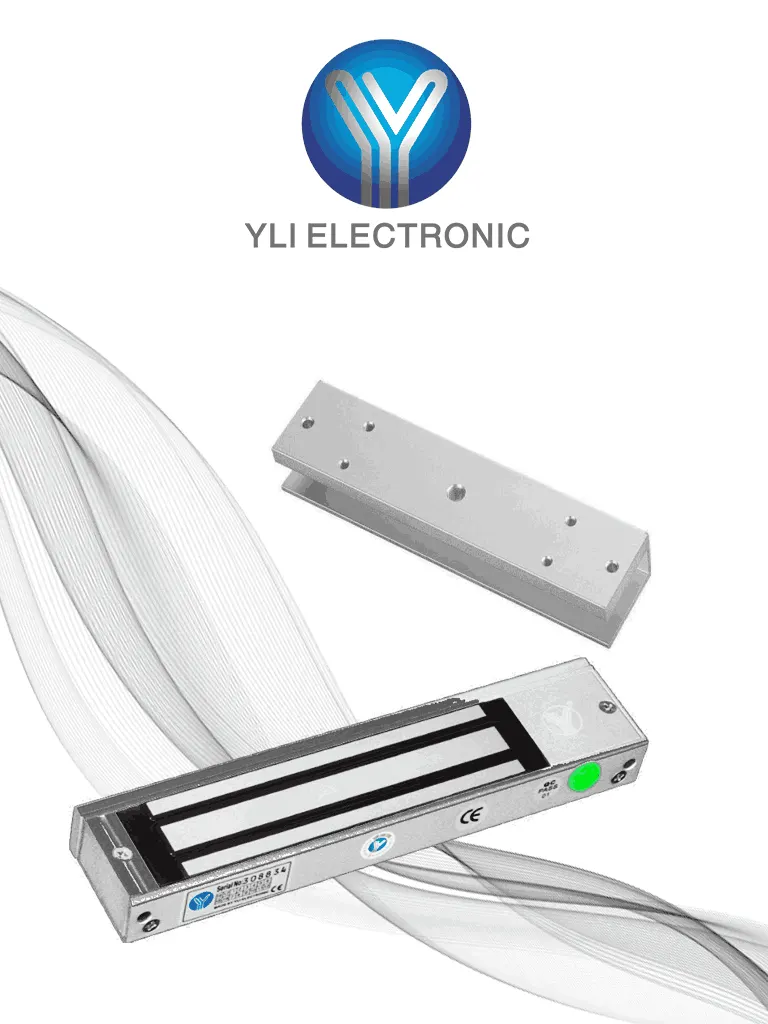 Cerradura magnética YLI ELECTRONIC YM-180N(LED) con soporte MBK-180U