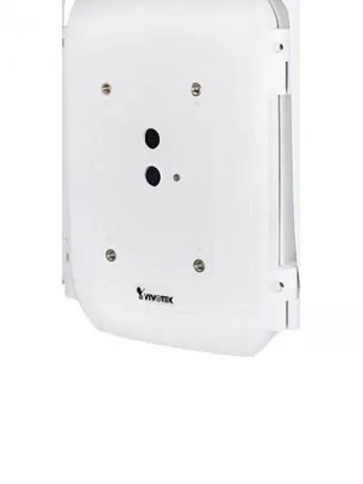 VIVOTEK AT-CAS-001 -Gabinete metalico de exterior para proteccion de equipos y conexiones, Impermeable, Proteccion de intemperie IP66, Proteccion Antivandalica IK10, Color blanco, Dimensiones 289W x 280L x 132H mm