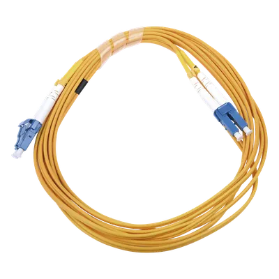 Jumper de Fibra Óptica / Monomodo 9/125 / LC/UPC-LC/UPC / PVC 2.0 mm / Dúplex / Amarillo / 3 m (9.84 ft)