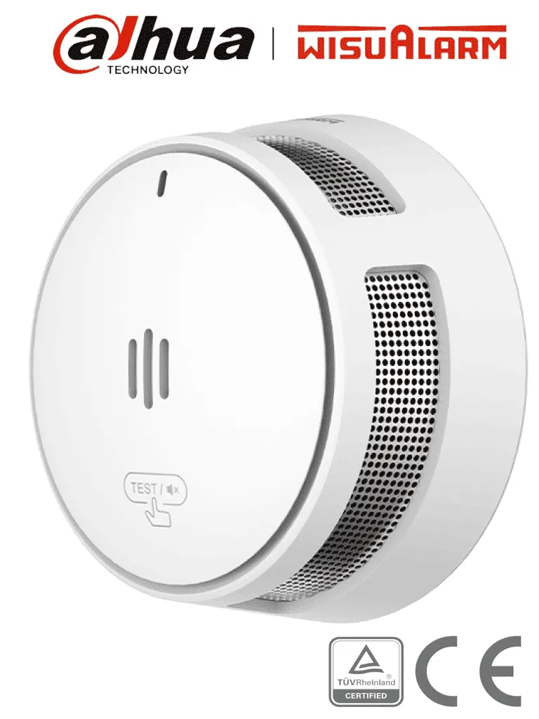 Detector de Humo DAHUA DHI-HY-SA40A - Sensor Fotoeléctrico con Alarma y Batería de Larga Duración