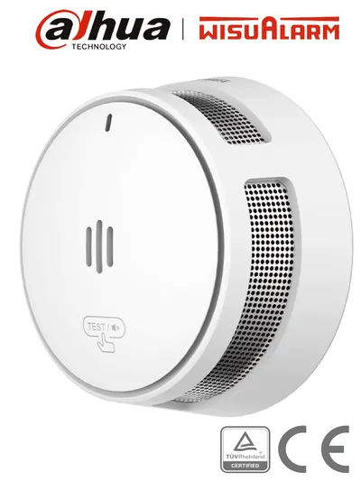 Detector de Humo DAHUA DHI-HY-SA40A - Sensor Fotoeléctrico con Alarma y Batería de Larga Duración