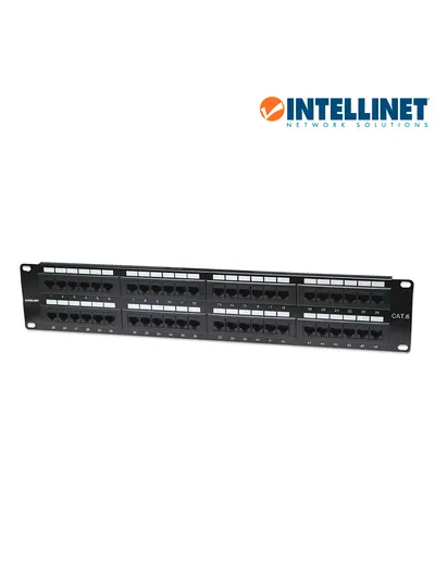 INTELLINET 560283 - Panel de parche Cat6 de 48 puertos, UTP, 2U