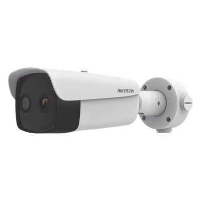 Bala IP Dual / Térmica 35 mm (384 X 288 ) / Óptico 15 mm (4 Megapixel) / 100 mts IR / IP66 / PoE / Termométrica / Detección de Temperatura / MicroSD