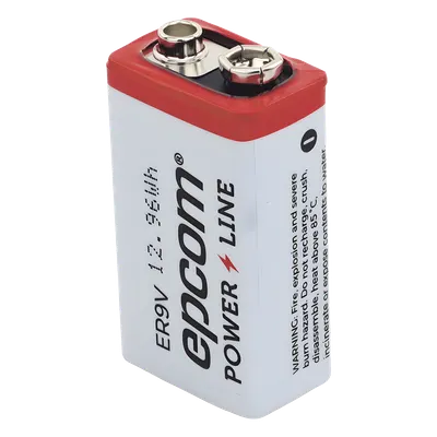 Batería de litio EPCOM POWERLINE ER-9V de 9 V y 1200 mAh