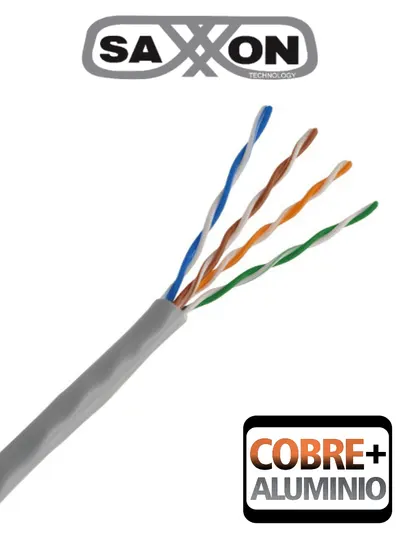 Cable UTP Cat5e SAXXON OUTP5ECCA305G de 305 metros para redes