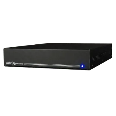 Amplificador Clase D / 2 Canales / 100W @ 8Ω / 150W @ 4Ω / Salida Subwoofer / Control IR / Voltaje Dual 110-240 VCA / Salidas en Bucle