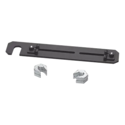 Soporte de Montaje a Techo / Canaletas 4x4 y 6x4 / Varilla Roscada 5/8" / Acero Negro / 10" Largo x 2" Ancho