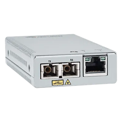 Convertidor de medios / Gigabit Ethernet a fibra óptica MMF / Conector SC / 220-500 m / 0.72-1640 ft / Fuente multi-región
