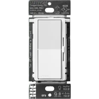Atenuador inteligente Lutron Caseta DVRF6LWH con control deslizante