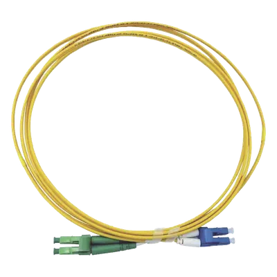 Jumper de Fibra Óptica / Monomodo 9/125 / LC/UPC-LC/APC / OFNR Riser / 2.0 mm / Dúplex / 3 m (9.84 ft) / Amarillo