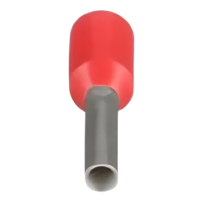 Férula Aislada / 8 AWG / 12 mm / Color Rojo DIN / Paquete 100 Piezas