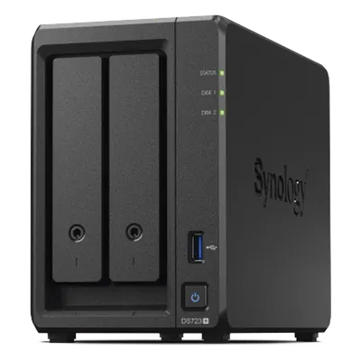 Servidor NAS de 2 Bahías (Expandible a 7 Bahías) / Hasta 126 TB / Servicio Nube Gratis (P2P) / Administración Remota y Respaldo Programado
