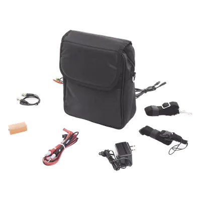 Kit de Accesorios para Probadores de Vídeo / Maleta de Transporte / Fuente 12VDC 2000mA / Cable BNC 30cm / Cinturón Ergonómico / Puntas de Multímetro