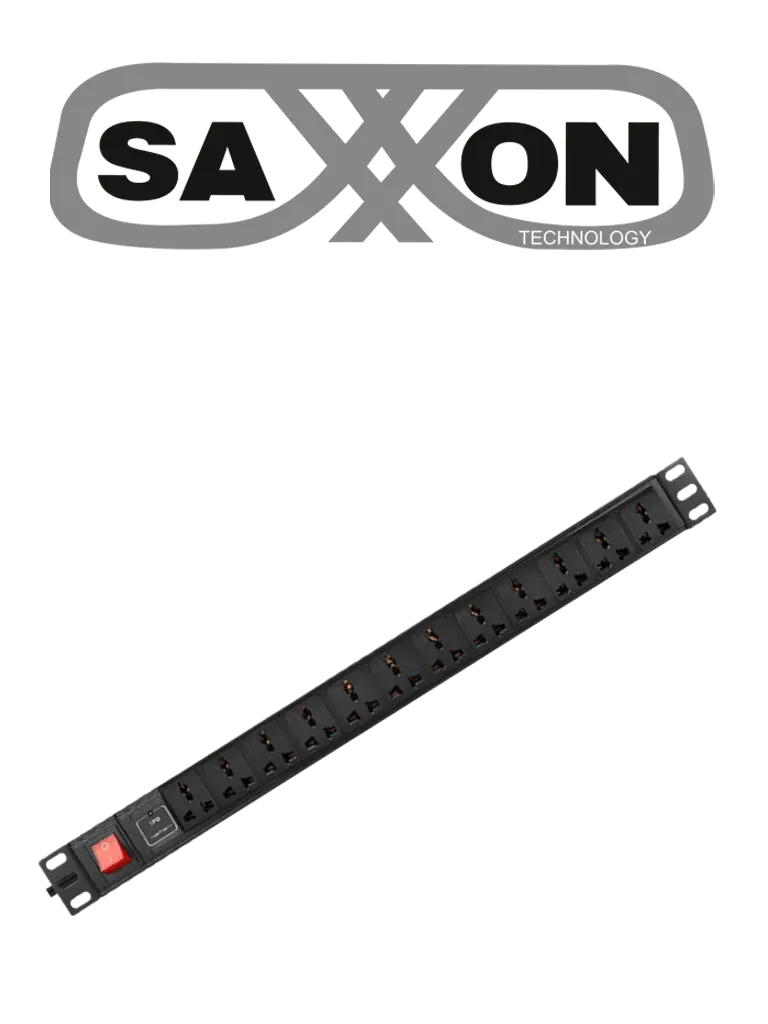 Barra PDU SAXXON SXPDU-12P16A con 12 contactos para rack
