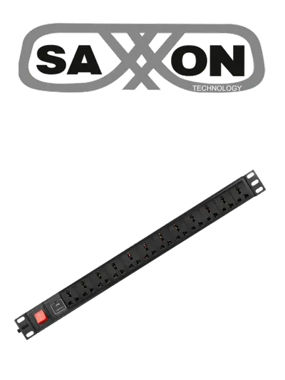 Barra PDU SAXXON SXPDU-12P16A con 12 contactos para rack
