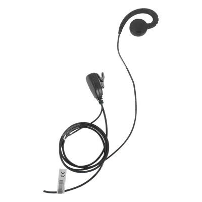 Micrófono de Solapa con Audífono / Cable Kevlar Reforzado / PTT Integrado / Clip Giratorio 360° / Gancho PTE Médico