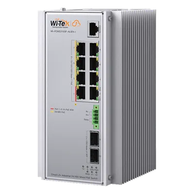 Switch industrial administrable WI-TEK WI-PCMS310GF-ALIEN-I con 240 W PoE
