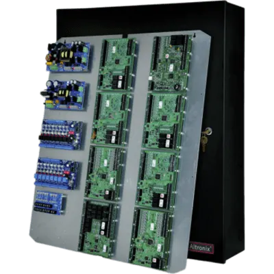 Gabinete de Control de Acceso / Backplane Extraíble / 4 Baterías 12VDC/12Ah / Acero 16 AWG / Cerradura y Antisabotaje