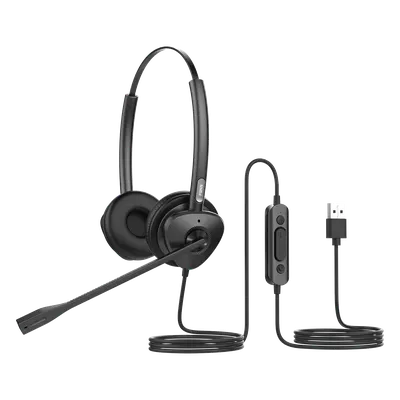 Diadema FANVIL HT302U binaural con conexión USB-A y cancelación ENC