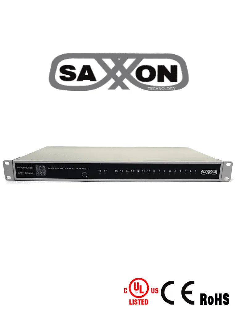 Fuente de poder SAXXON PSU1220-D18US para CCTV de 18 canales