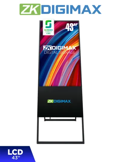 ZKDIGIMAX DG03A2F43 – Pantalla LCD de 43" tipo Banner Vertical, Full HD, Android 11, Brillo 350 nits, Vida útil +30,000 h, Ideal para Publicidad Digital en Retail y Servicios,