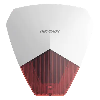 Sirena estrobo cableada Hikvision DS-PS1-R de 105 dB con LED rojo