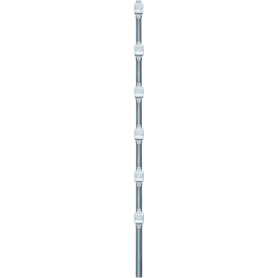 Poste para Cerca Eléctrica / Acero Galvanizado G60 / 5 Aisladores / 18 kV Dieléctrico / Altura 1.2 m (3.9 ft) / 1" Diámetro
