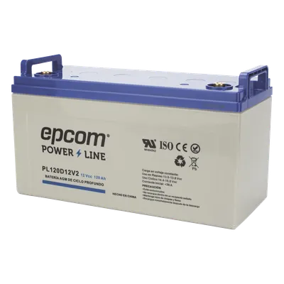 Batería AGM de ciclo profundo EPCOM POWERLINE PL120D12V2 de 120 Ah