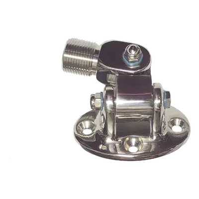 Montaje Rotativo / Acero Inoxidable / Base Ovalada / Rosca 1"-14 Macho / 4 Orificios 5/16" / 3" x 1 1/2" (76.2 mm x 38.1 mm) entre Centros