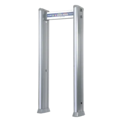Arco detector de metales / 18 zonas independientes / Uso 100% exterior / Contador de personas / Detección ferrosa y no ferrosa / 50+ inspecciones/minuto