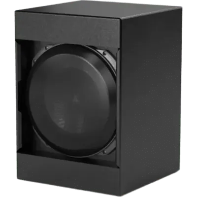 Subwoofer de Cine Personalizado / 13.5″ (343 mm) / Carcasa Sellada Profunda 14″ (356 mm) / Potencia RMS 1000 W / Respuesta 28 Hz-117 Hz / Acabado Texturizado Negro / Rejillas Incluidas / JL Audio Fathom