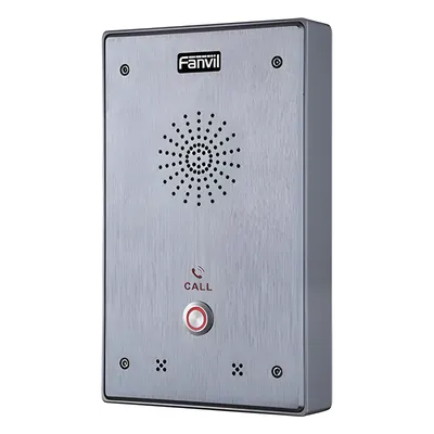 Intercomunicador IP, 2 líneas SIP, 2 relevadores con botón para llamada, anti-vandálico, IP65 e IK10, PoE