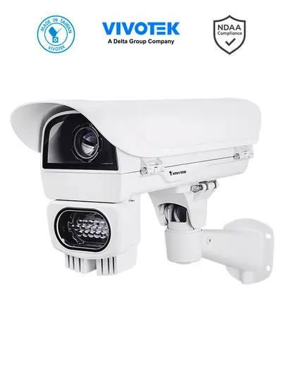VIVOTEK IP9165-LPR-v2 Kit - Camara IP Profesional para exteriores con Reconocimiento de Matriculas, 2 MP, Lente Varifocal 9-50mm, WDR Pro II, ANPR integrado, Hasta 90km/h, IR 35mts, IP68, IK10, Incluye Gabinete AE-23A, Iluminador AI-109 y Soporte AM-21E