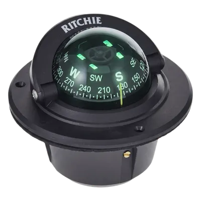 Brújula Marítima Empotrada / Dial 70 mm / Iluminación Nocturna Verde / Montaje Flush / Movimiento Zafiro / 100% Reparable