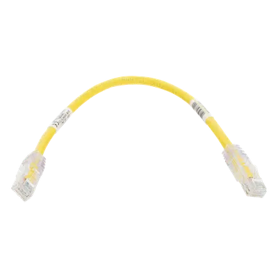 Cable de parcheo PANDUIT UTPSP1YLY Cat6 amarillo de 0.3 m