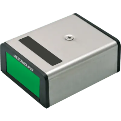 Botón / Interruptor de Liberación de Puerta / Reed Switch de Alta Confiabilidad / Relevador NO/NC/COM / 0.2 A @ 12 VDC / Botón Verde y Rojo Reemplazable  / Cubierta de Acero Inoxidable / Terminales de Tornillo / Montaje Bajo Escritori