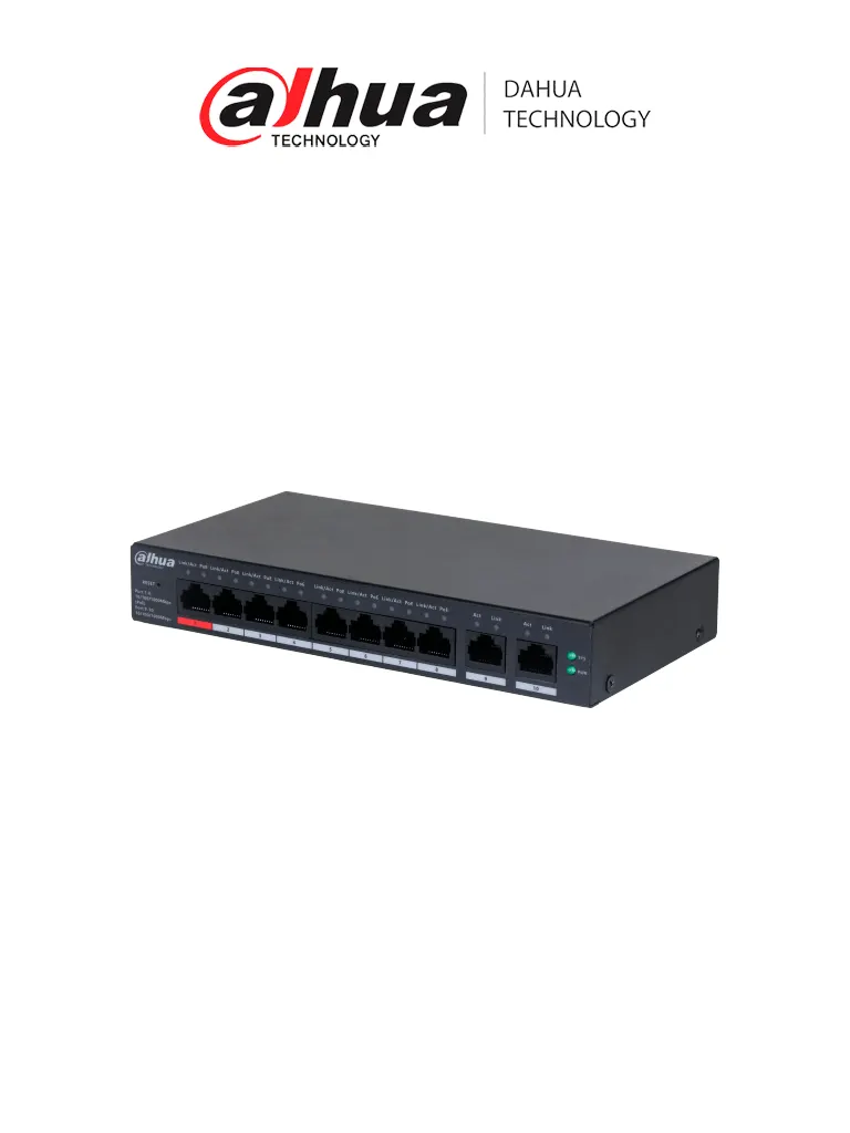 Switch PoE Dahua DH-CS4010-8GT-110 de 10 puertos Gigabit