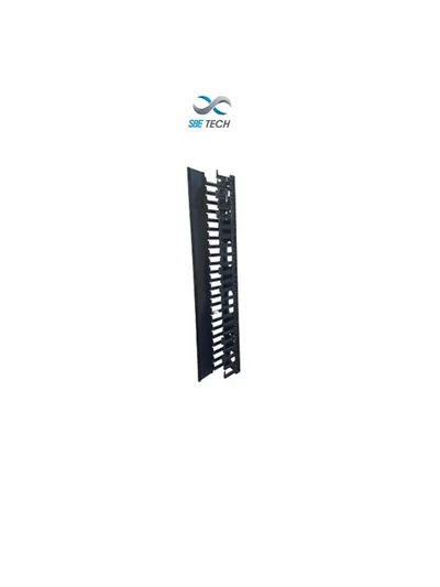 SBE TECH OVNL225URS - Organizador vertical sencillo de 22.5 UR con base de soporte metálico, color negro