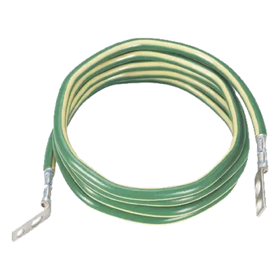 Jumper para Aterrizar Equipos / 6 AWG / 1.83 m (6 ft) / Terminal M6 45° y Recta / Cobre / TIA-607-C